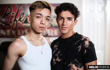 Ripped Asian boy fucking a Latino