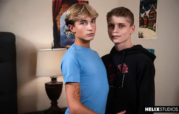 Blonde gay boys having sex