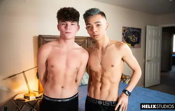 Asian twink fucking Silas Brooks