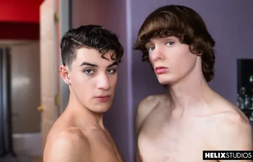 Two boys boning each other