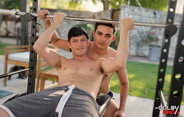 Workout guys taking a fuck break