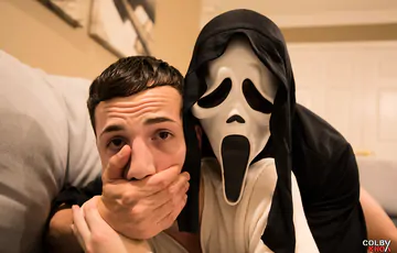 Boy getting boned on a sofa