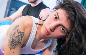 Long haired boy getting fucked