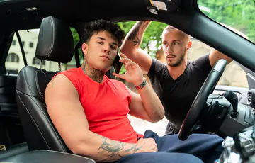 Beefy Latino fucking in a car