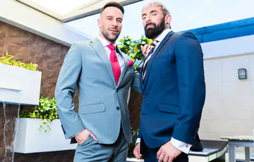 Hairy bearded man getting fucked