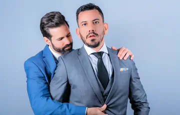 Car salesmen having gay sex