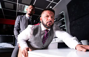 Men in suits fucking and cumming