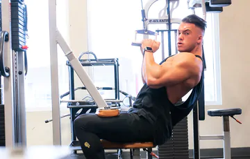 Hot hunk taking a shower
