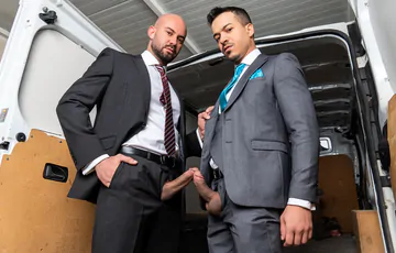 Men in a van fucking