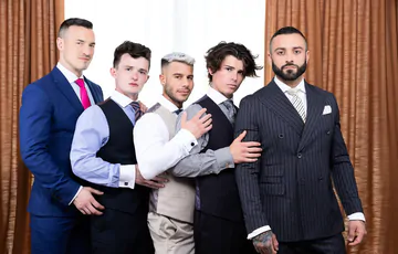 Porn stars having a fivesome