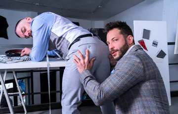 Men in grey suits fucking