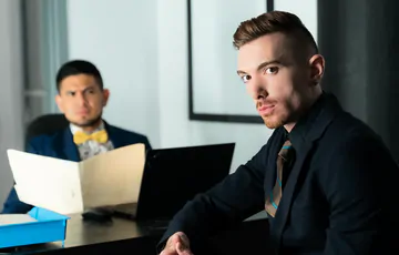 Hot guy with a shaved cock