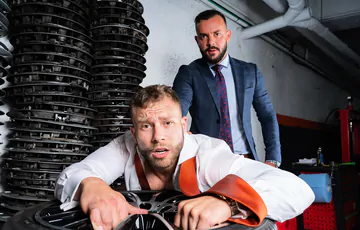 Porn stars fucking in a garage